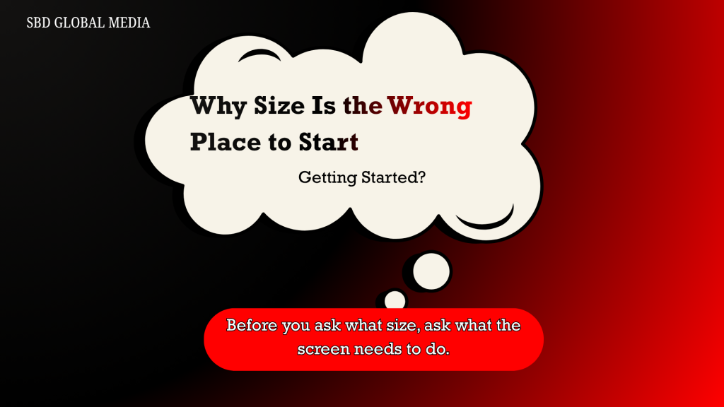 Why Size Is the Wrong Place to Start
Before you ask what size, ask what the screen needs to do.