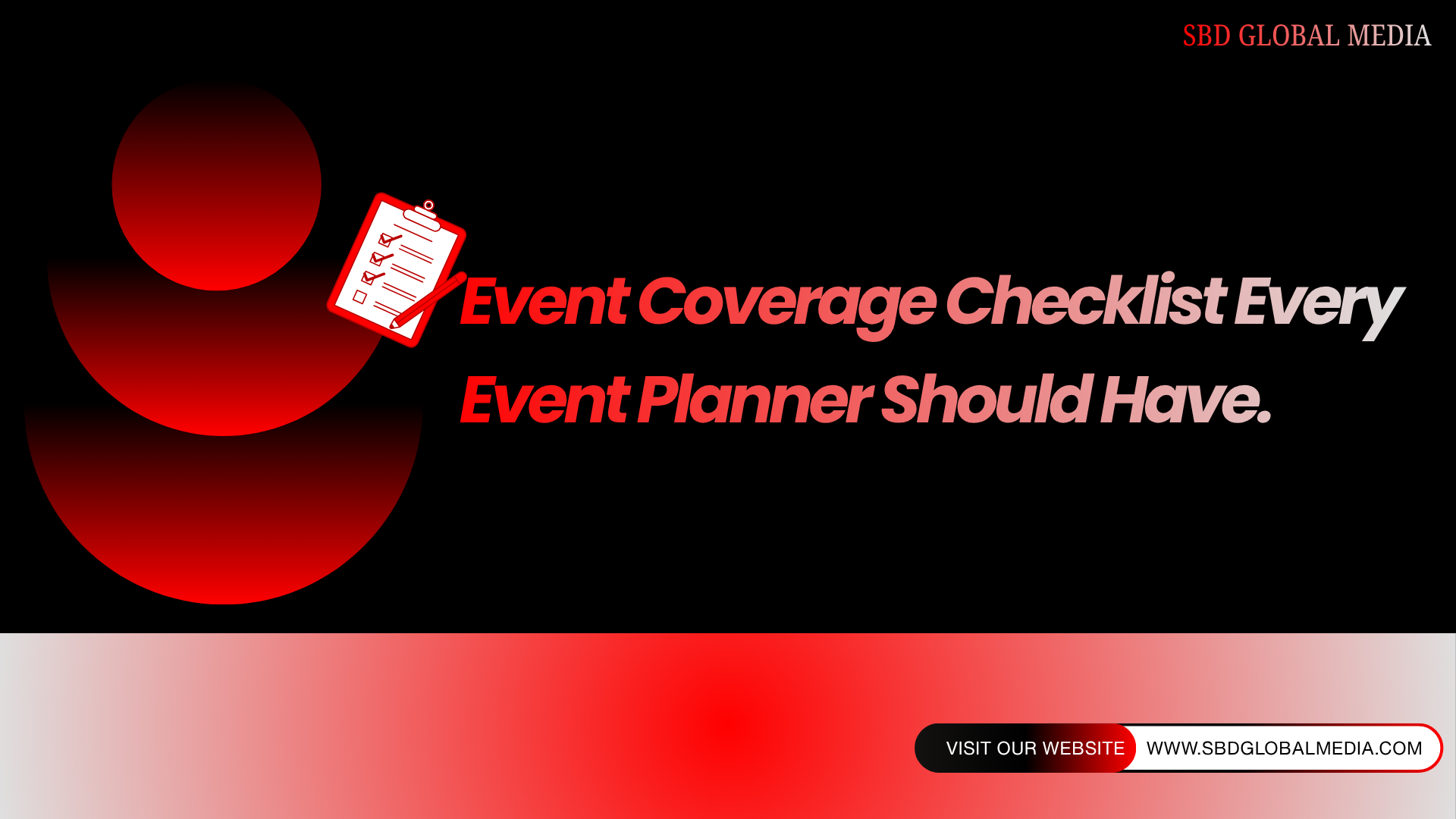 Event Coverage Checklist Every Event Planner Should Have